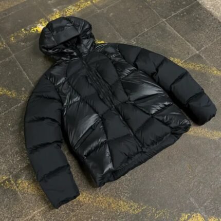 Black SYNA Wave Puffer Jacket